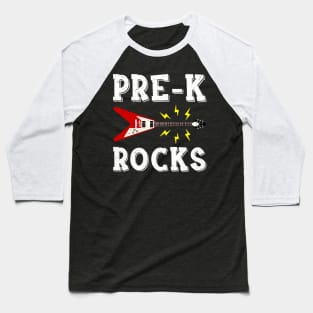 Pre k Rocks Teacher Student Kid Back To School Baseball T-Shirt